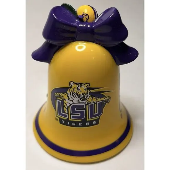 Danbury Mint 2004 LSU Christmas Bell Ornament With Original Box Vintage - Picture 6 of 13